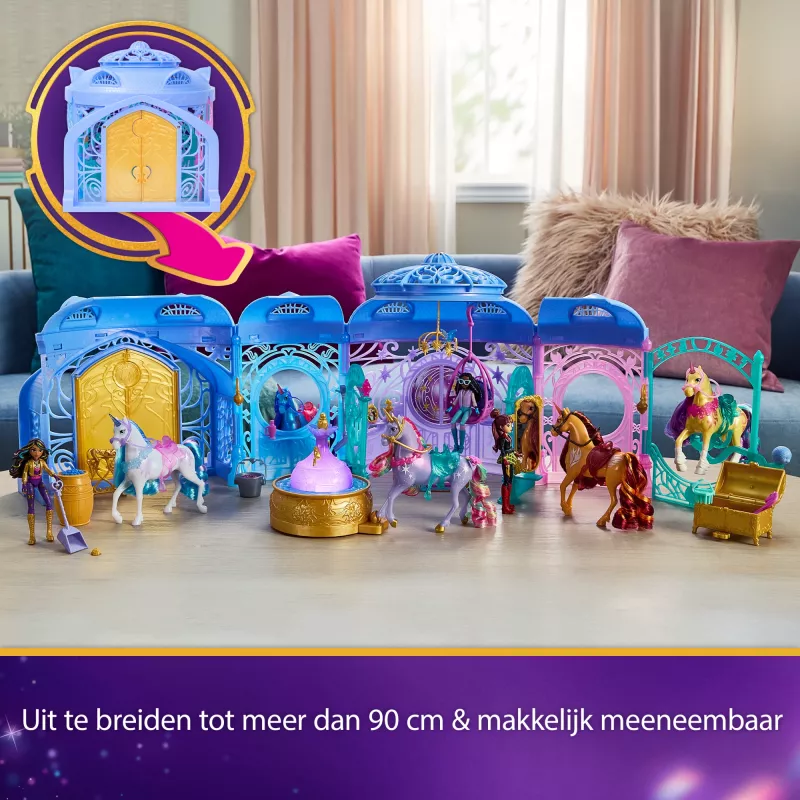 Playset Spin Master Unicorn Academy Stable Playset with Fountain, Light and Sound Effects
