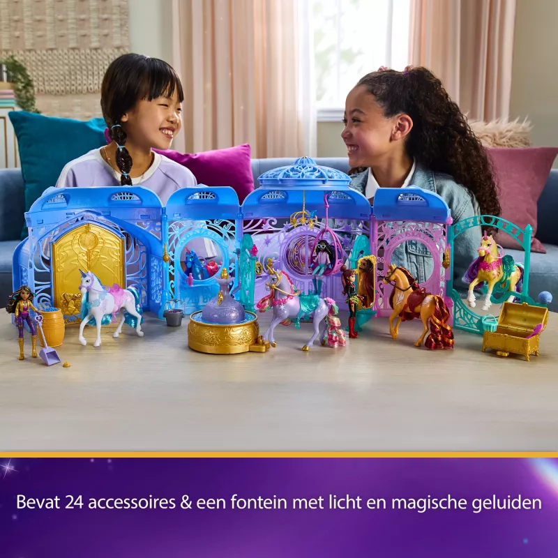 Playset Spin Master Unicorn Academy Stable Playset with Fountain, Light and Sound Effects