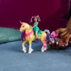 Mini doll set Usorteret Unicorn Academy Ava & Leaf Power of Friendship with translucent saddle and 2 accessories, 168 mm, plastic