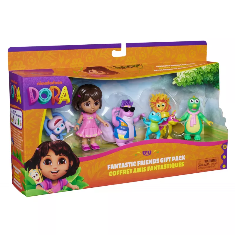 Dora, Fantastic Friends Gift Pack with Dora, Boots, Tico, Isa, and the Fiesta Trio, Toy Figures, Kids Toys for Girls & Boys Ages 3 and Up
