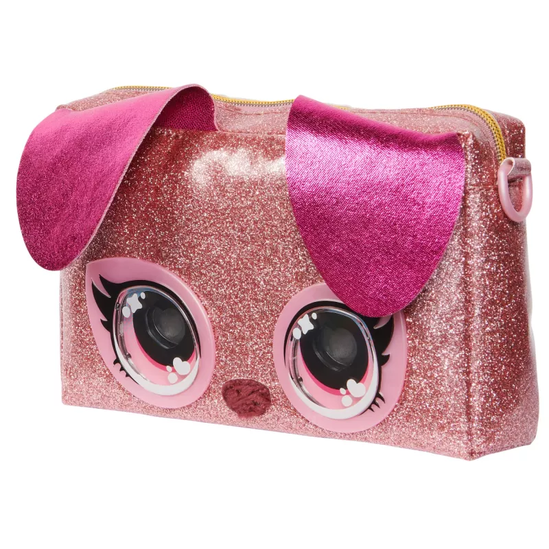 Purse Pets , Keepin’ It Clutch Dazzling Diva Puppy Pet Toy and Wristlet Purse with Light up Rainbow Eyes, Kids Toys for Girls Ages 4 and up