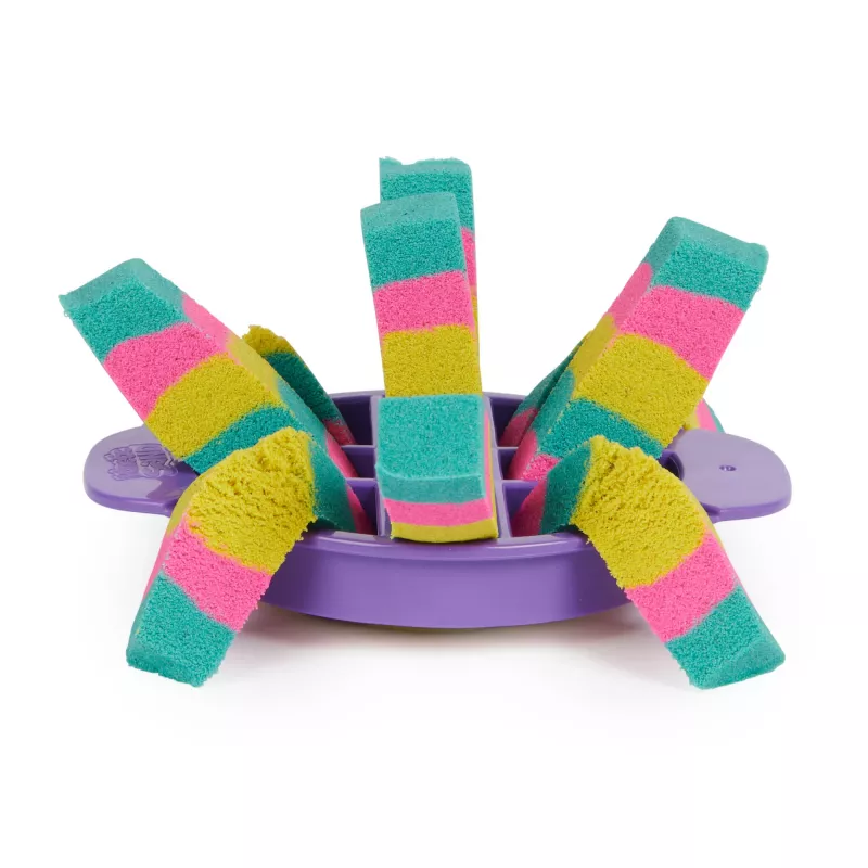 Kinetic Sand , Ultimate Sandisfying Set with 2lbs Play Sand (Pink, Yellow & Teal), 10 Tools & Molds, Sensory Toys for Kids Ages 7 and up