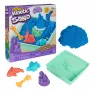 Kinetic Sand , Sandbox Set, Creative Easter Gifts, Includes 1lb Blue Moldable Play Sand, 4 Tools & Molds, Storage, Sensory Toys for Kids Ages 3 and up