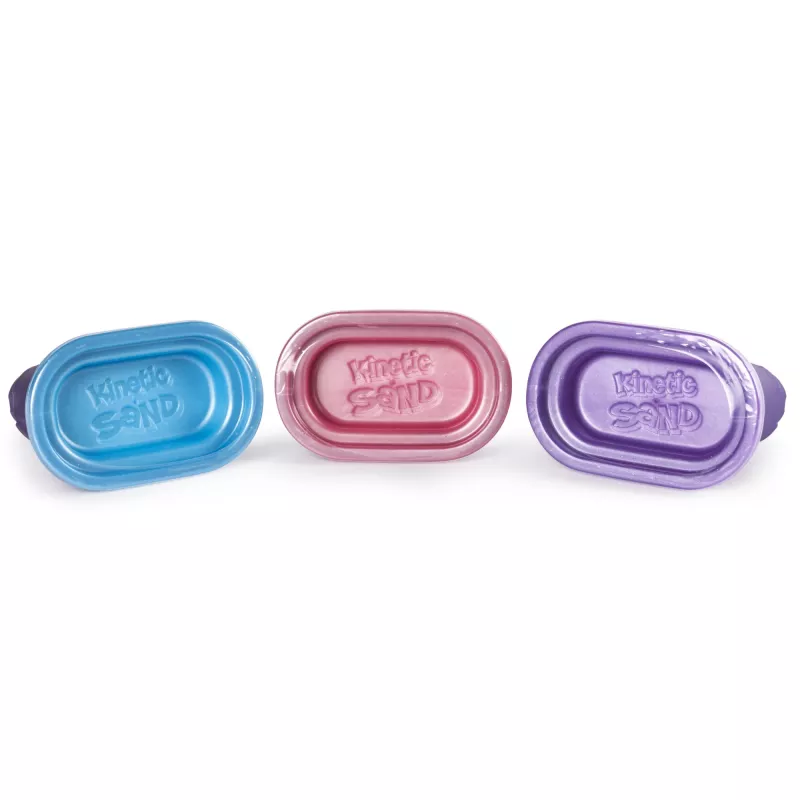 Kinetic Sand, Shimmer Sand 3 Pack with Molds and 12oz of, Children's kinetic sand, 4 yr(s), Non-toxic, Plastic, Blue, Pink, Purple