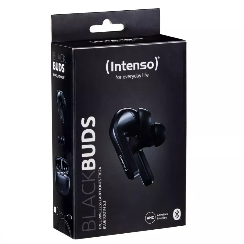 Headphones Intenso Black Buds T300A