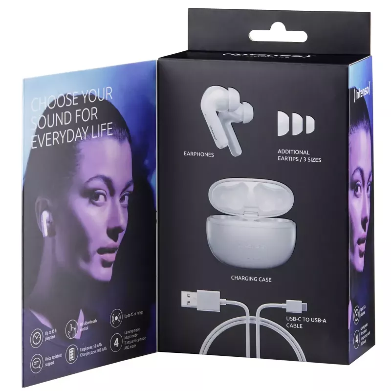 Headphones Intenso White Buds T302A