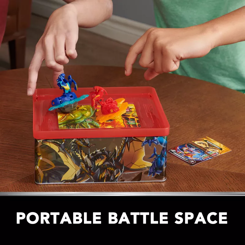 Bakugan Baku-tin with Special Attack Mantid, Customizable, Spinning Action Figure and Toy Storage, Kids Toys for Boys and Girls 6 and up