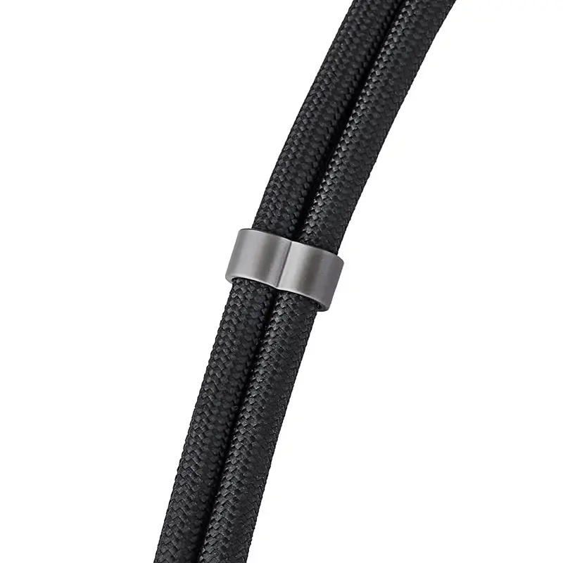 Intenso USB-C Charging Lanyard Phone Necklace Cable 60W Fast Charging Adjustable Length 1.65m Nylon Black