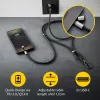 Intenso USB-C Charging Lanyard Phone Necklace Cable 60W Fast Charging Adjustable Length 1.65m Nylon Black