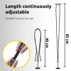 Intenso USB-C Charging Lanyard Phone Necklace Cable 60W Fast Charging Adjustable Length 1.65m Nylon Black