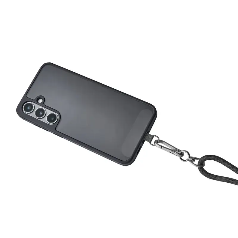 Intenso USB-C Charging Lanyard Phone Necklace Cable 60W Fast Charging Adjustable Length 1.65m Nylon Black