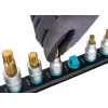 Socket set Hazet 986-SR/8, 8-piece hexagon short sockets, 6–17 mm, black