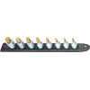 Socket set Hazet 986-SR/8, 8-piece hexagon short sockets, 6–17 mm, black
