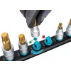 Socket set Hazet 986-SR/8, 8-piece hexagon short sockets, 6–17 mm, black