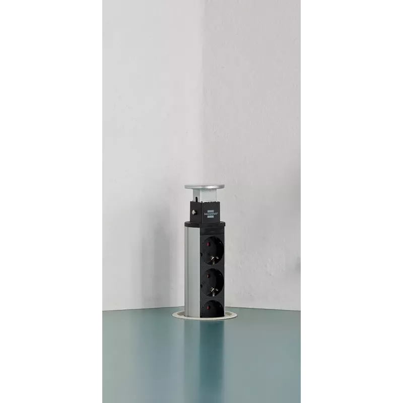 Power Extension Brennenstuhl 1396200013 2m 3 AC Outlets Indoor Aluminium Black
