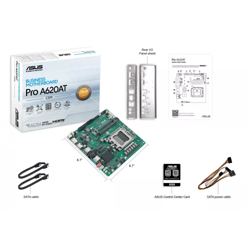 Motherboard ASUS 90MB1L5M-M0EAYC AMD A620A Socket AM5 mini ITX