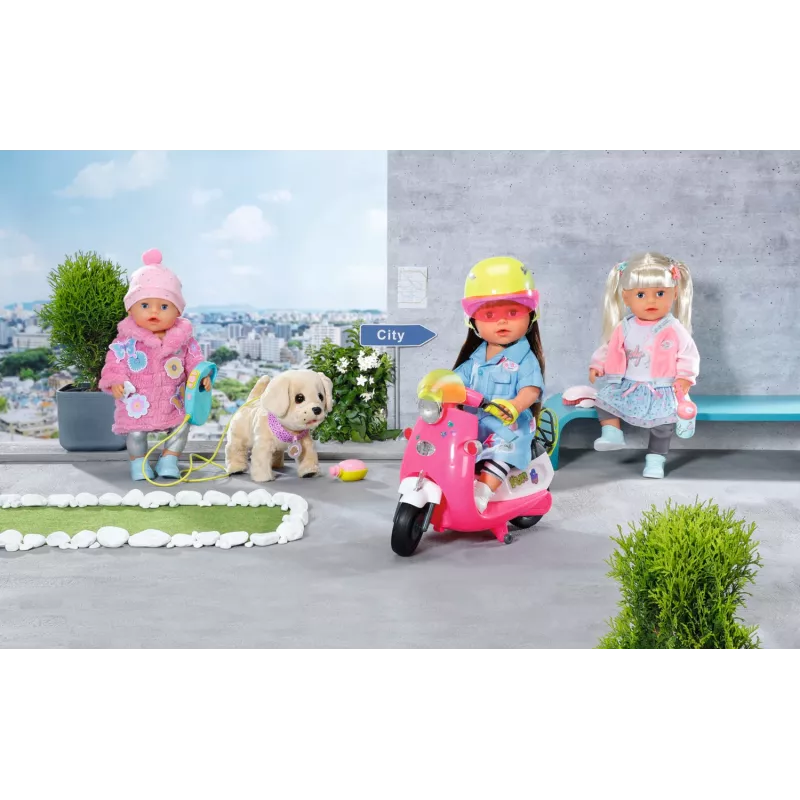 Doll clothes set BABY born Pink Coat Set 43cm Foldable