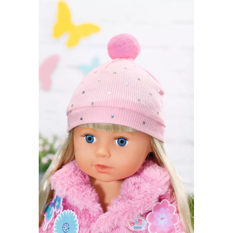 Doll clothes set BABY born Pink Coat Set 43cm Foldable