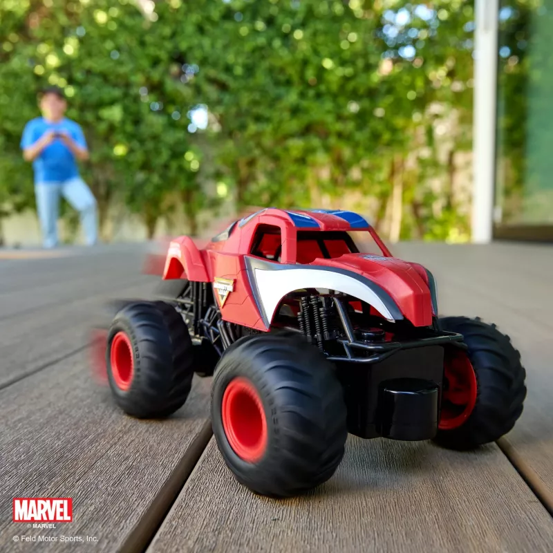 Monster Jam , Marvel The Amazing Spider-Man RC Monster Truck, 1:24 Scale, Kids Toys for Boys and Girls Ages 4 and up
