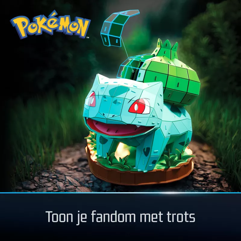 4D Build , Pokémon Bulbasaur 3D Model Kit, Pokémon Figure, Kanto First Partner Collection, Desk Décor, 195 Pieces, for Ages 12 & Up