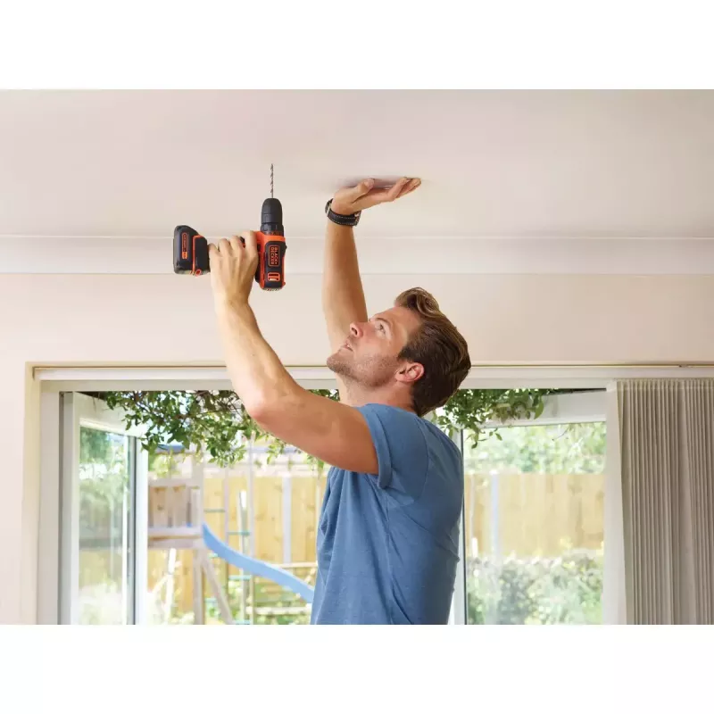 Pistol Grip Drill Black & Decker BDCDD12-QW, Keyless, 1.5 Ah