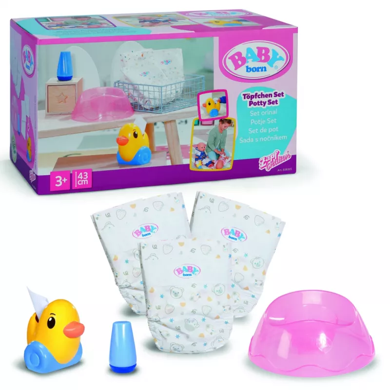 Potty for dolls ZAPF BABY born Potty Set, multicolour, for ages 3+