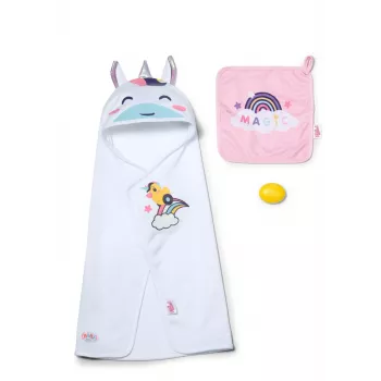 BABY born Hooded Towel Set Doll bathing set