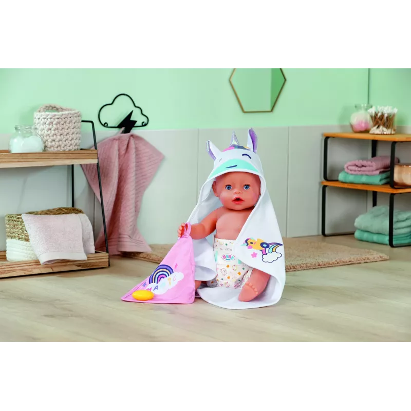 BABY born Hooded Towel Set Doll bathing set