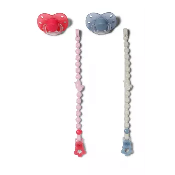 BABY born Dummy with Clip 2 assorted Doll pacifier & pacifier holder
