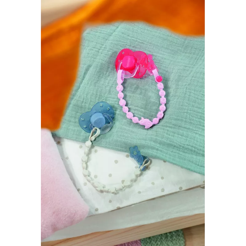 BABY born Dummy with Clip 2 assorted Doll pacifier & pacifier holder