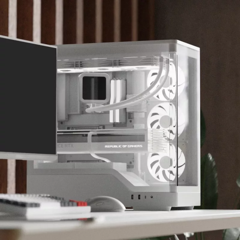 PC case AEROCOOL Geh Midi P500A White — mid-tower ATX chassis, white finish