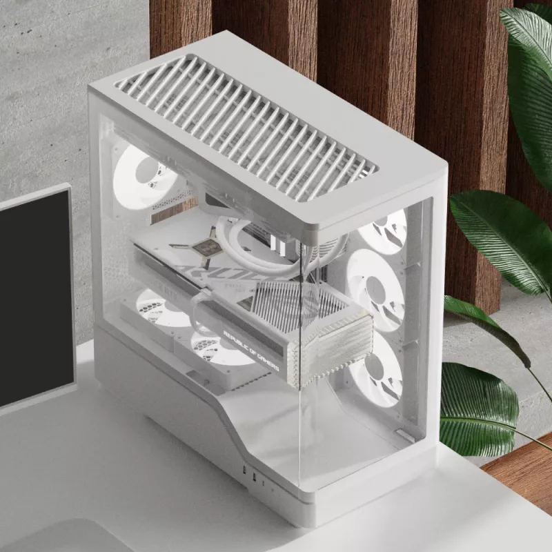 PC case AEROCOOL Geh Midi P500A White — mid-tower ATX chassis, white finish