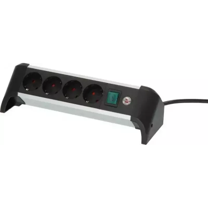 Power Extension Brennenstuhl 1391040400 1.8m 4 AC Outlets Indoor Black Silver