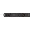 Power Extension Brennenstuhl 1153230026 1.5m 3 AC Outlets Indoor Black White
