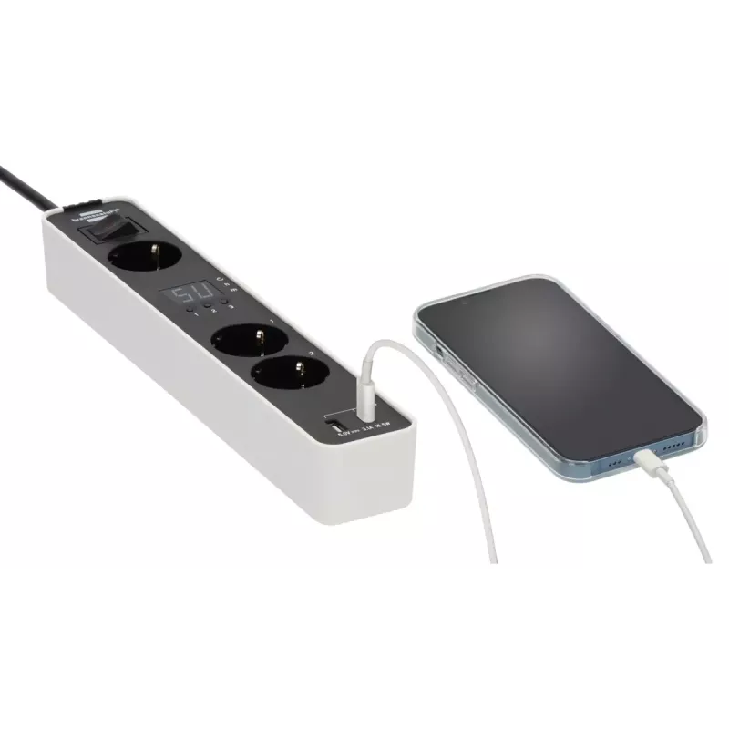Power Extension Brennenstuhl 1153230026 1.5m 3 AC Outlets Indoor Black White