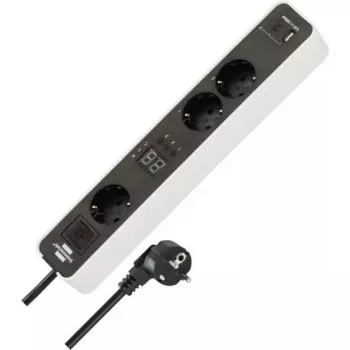Power Extension Brennenstuhl 1153230026 1.5m 3 AC Outlets Indoor Black White
