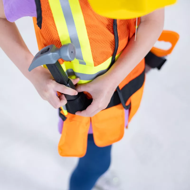 Melissa & Doug Construction Worker Role Play Costume Dress-Up Set (6 pcs)