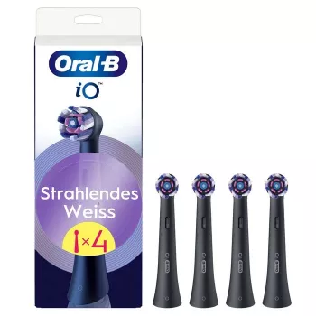 Oral-B iO Radiant White replacement brush heads, 4-pack, black