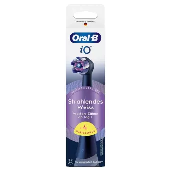 Oral-B iO Radiant White replacement brush heads, 4-pack, black