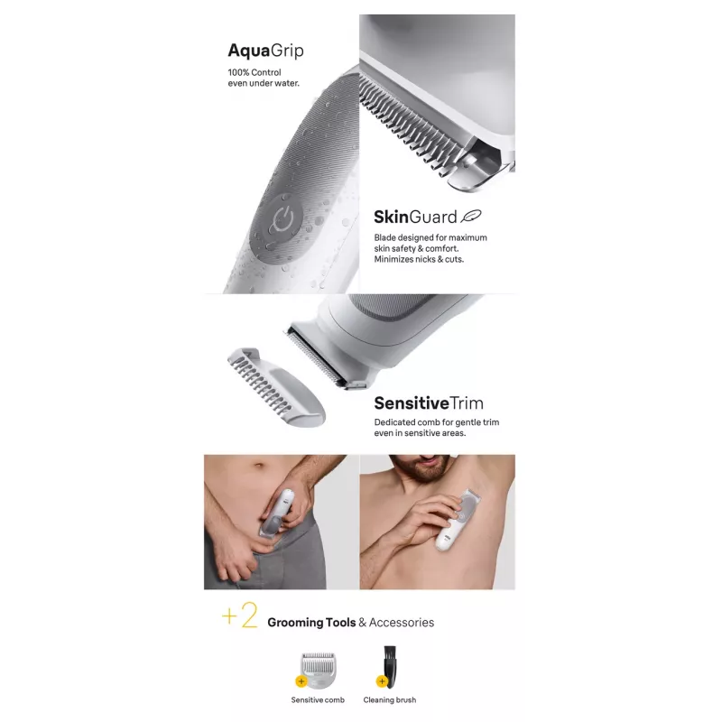 Body groomer BRAUN BG 5500 244787 — waterproof rechargeable body trimmer