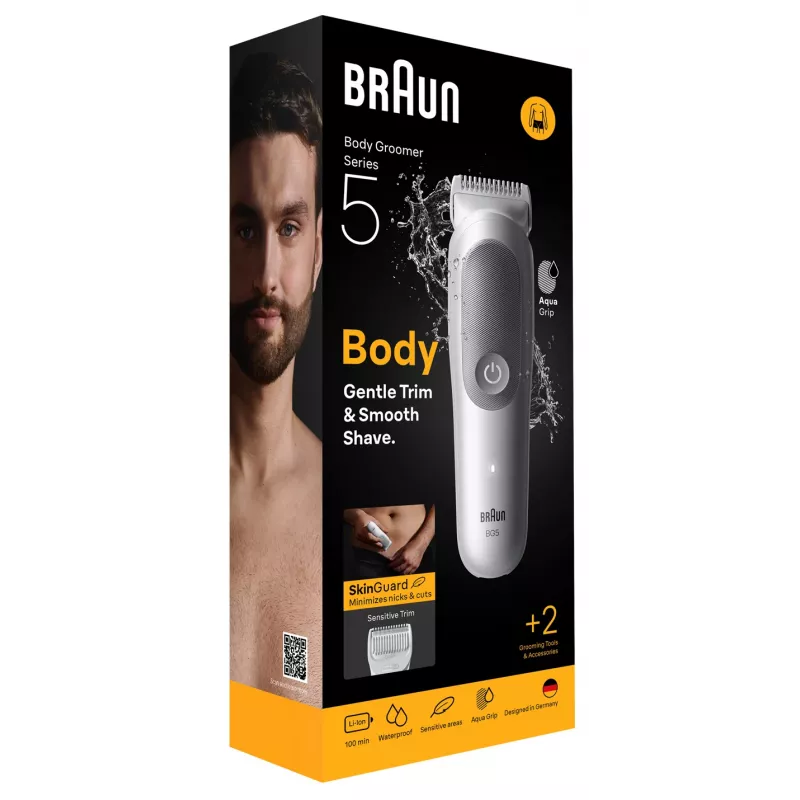 Body groomer BRAUN BG 5500 244787 — waterproof rechargeable body trimmer