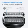 Foil shaver BRAUN Serie 3 3000S, grey, foil system, built-in NiMH battery, AC/battery power, 57×48×156 mm