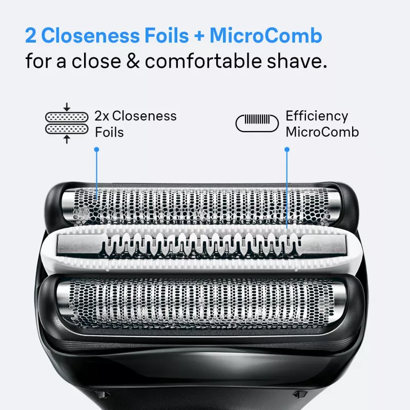 Foil shaver BRAUN Serie 3 3000S, grey, foil system, built-in NiMH battery, AC/battery power, 57×48×156 mm
