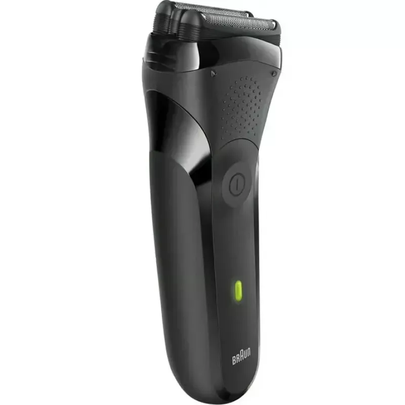 Electric Foil Shaver BRAUN Series 3 300s — 2 SensoFoil, Rechargeable NiMH, Wet & Dry, Black