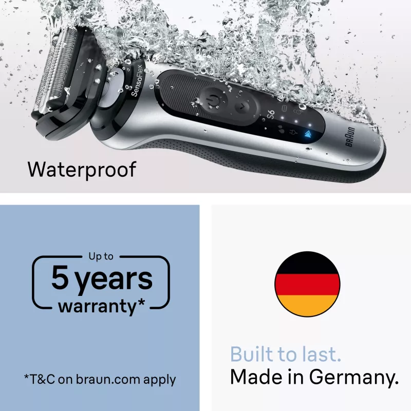 Electric shaver BRAUN Series 6 62-B1200S Wet & Dry with integrated beard trimmer