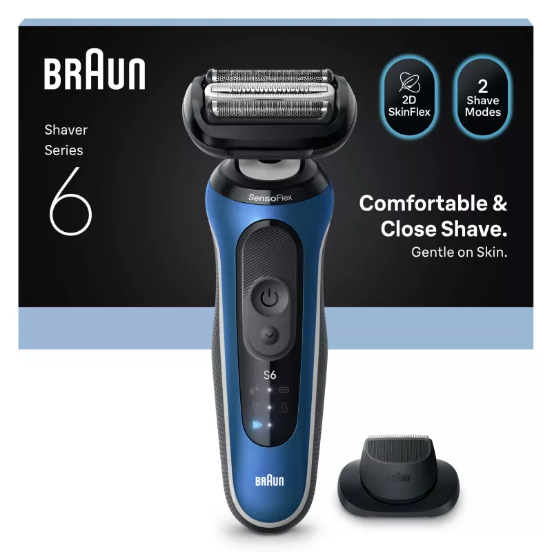 Electric shaver BRAUN Series 6 62-B1200S Wet & Dry with integrated beard trimmer