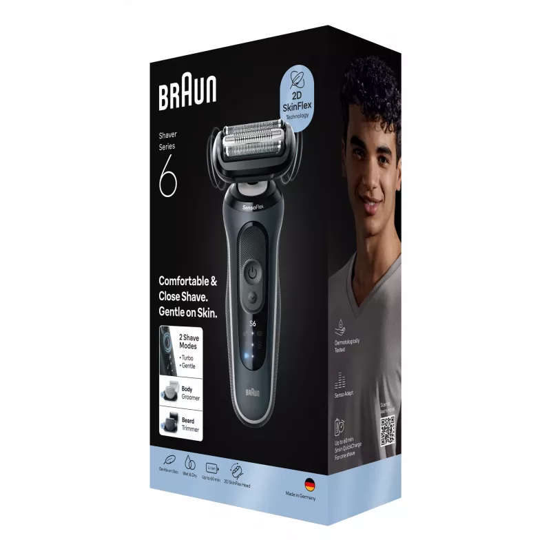 Electric shaver BRAUN Series 6 62‑G1650s — foil shaver, black
