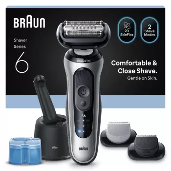Foil shaver Braun Series 6 62-S7650cc Silver Lithium-Ion Battery