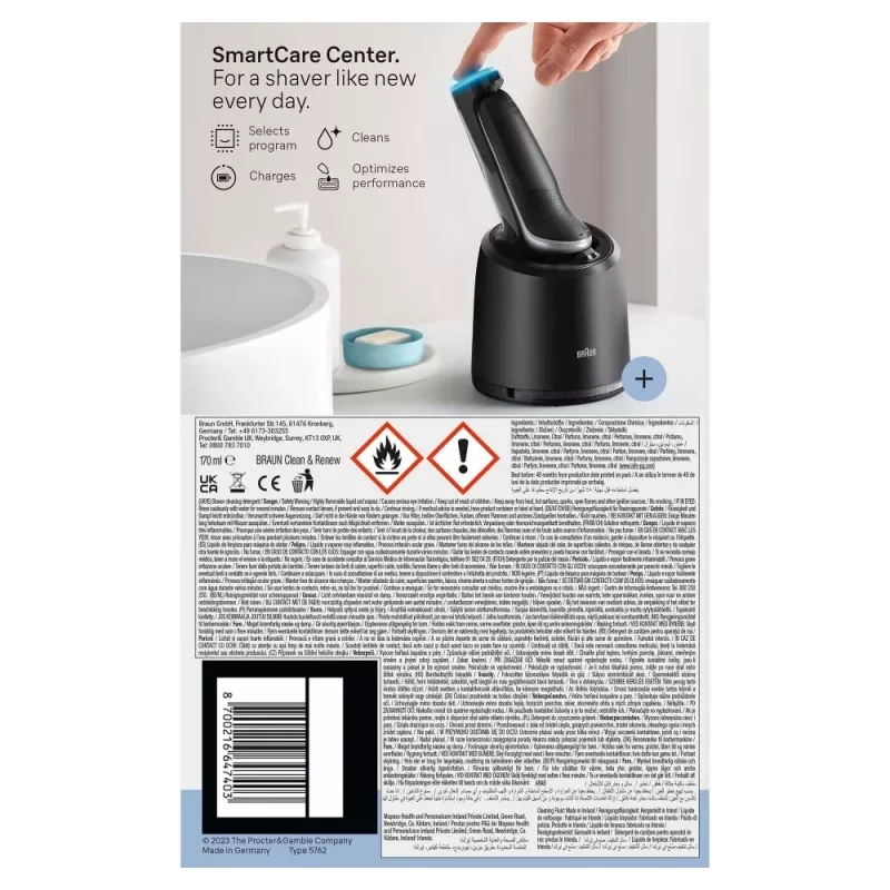 Foil shaver Braun Series 6 62-S7650cc Silver Lithium-Ion Battery