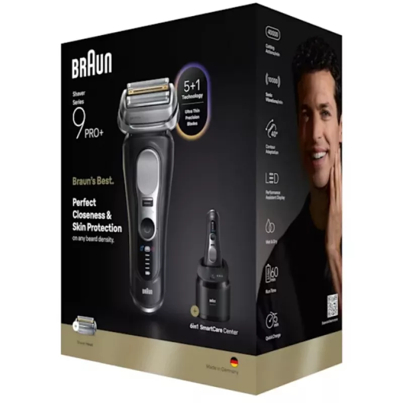 Foil shaver Braun Series 9 Pro+ 9660CC Black Silver Stainless Steel